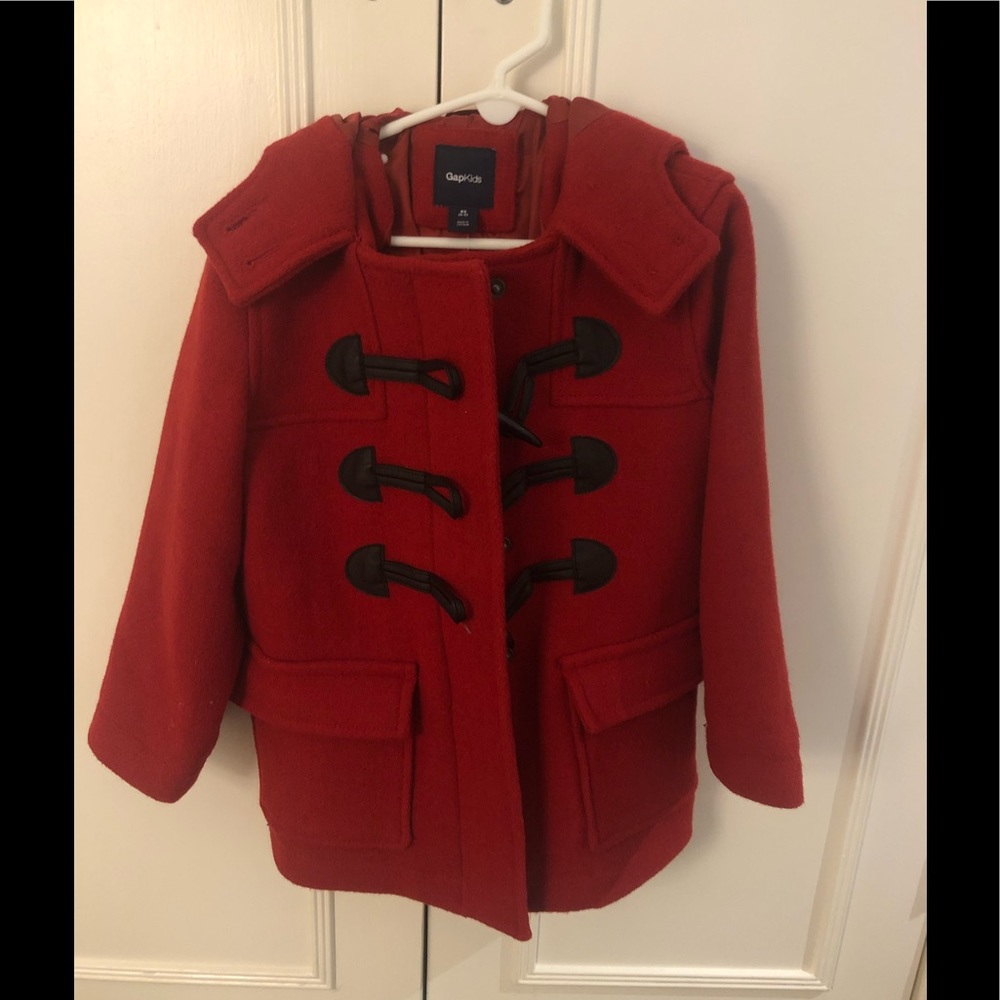 Beautiful girls red wool toggle coat NWT